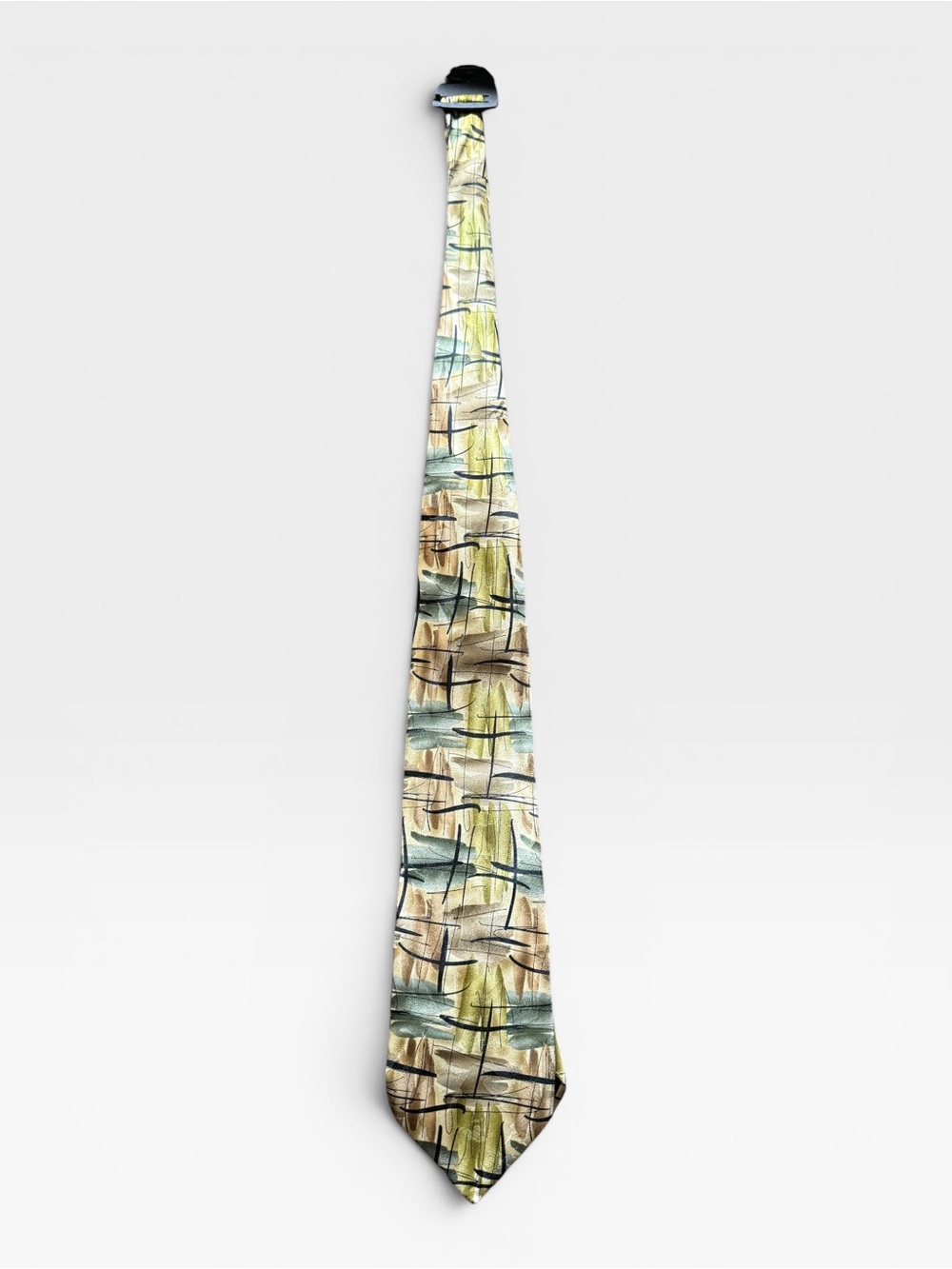 Limited Edition J. Garcia 100% Silk Necktie Titled "Man With Green Turtleneck" - Picture 2 of 5